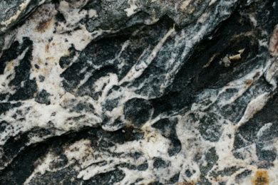 white and black rock formation